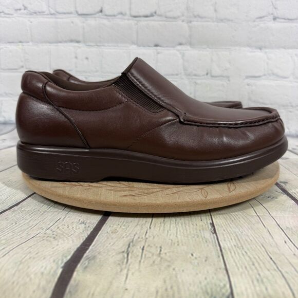SAS Side Gore Antique Loafers Brown Slip On Shoes Men’s 11.5 M Leather Comfort main image 10